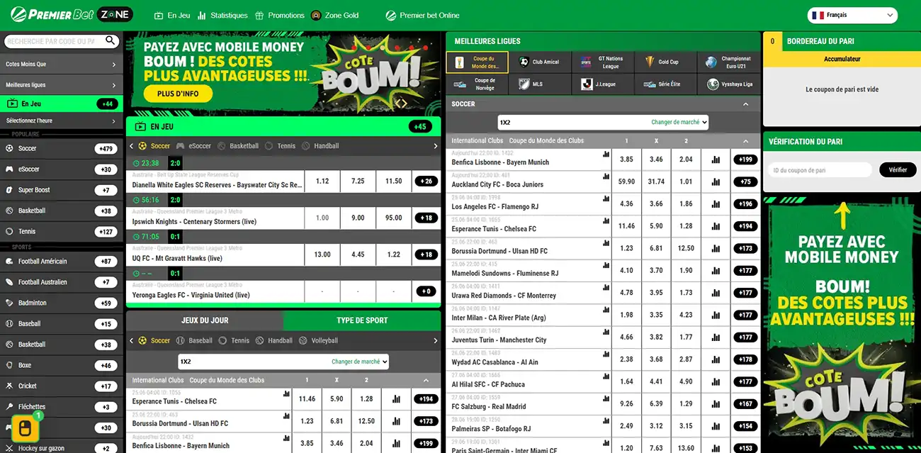 premier bet zone home page